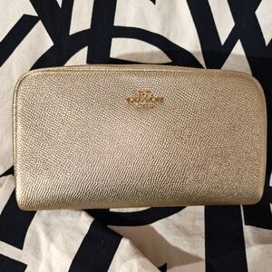 Coach Soft Gold Cosmetic Case